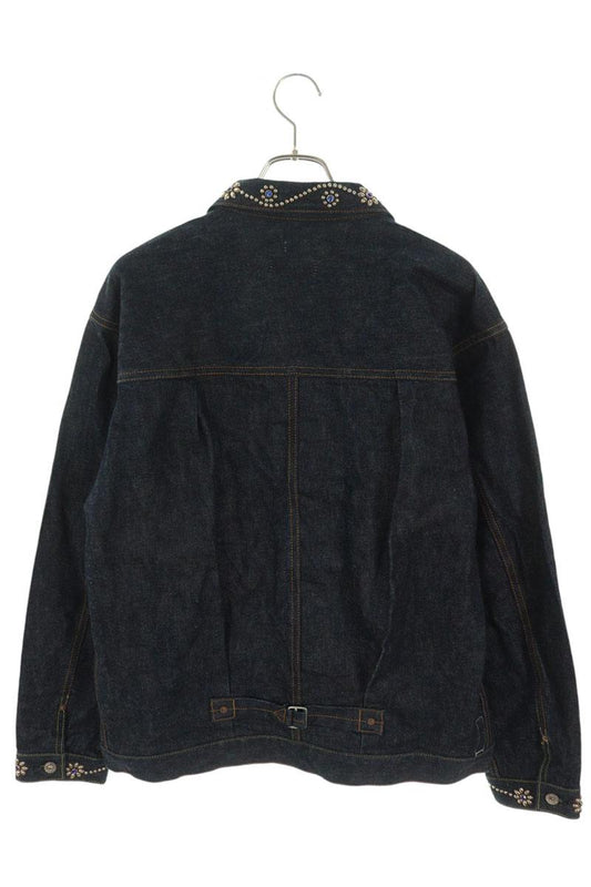 SEQUEL x HTC 26SS Flower Studs Indigo Denim Jacket Size L
