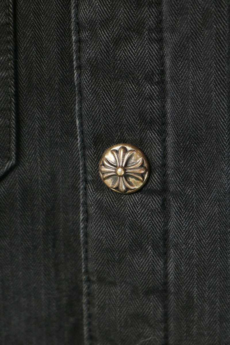 Chrome Hearts WORK DOG Crossball Quilted Jacket Black Size S