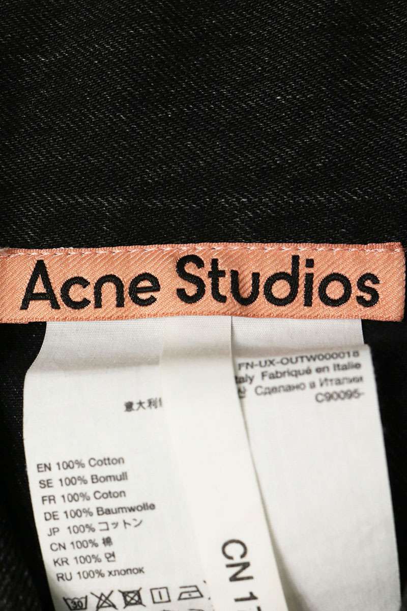 ACNE STUDIOS Relaxed Fit Washed Denim Jacket Black Size S/M