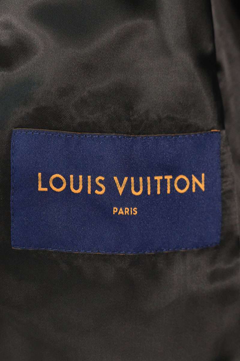 LOUISVUITTON 23SS LV Embroidered Zip Coat Navy Size S