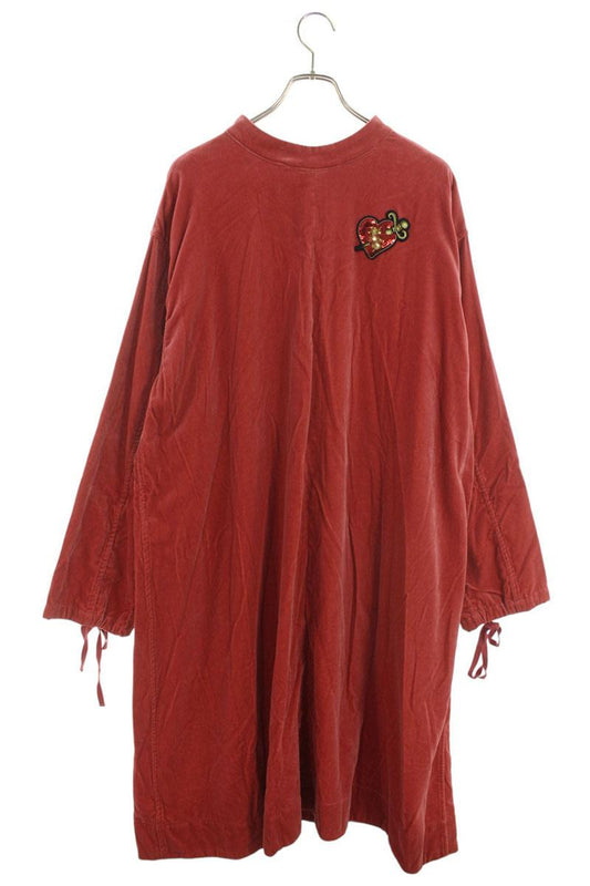 DAIRIKU FW24 Velour Gown Doctor Coat Red Size M