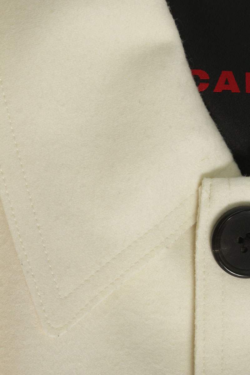 CABaN Off-White Wool Balmacaan Coat Size S