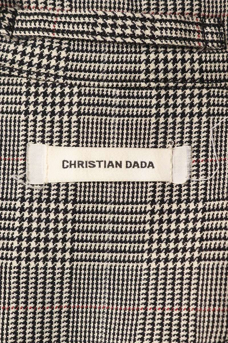 CHRISTIANDADA Houndstooth Wool Trench Coat Size 36