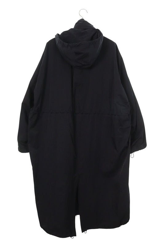 BOTTEGA VENETA Black Nylon Stowaway Hood Coat Size S