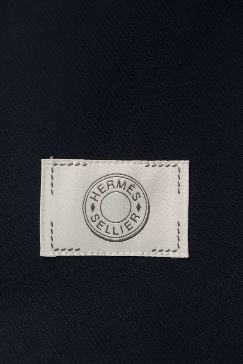 Hermes Hooded Zip Up Coat Blue Size L