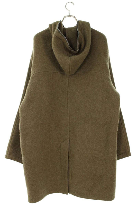 Rick Owens WF Wool Zip Up Hooded Coat Green Size 50