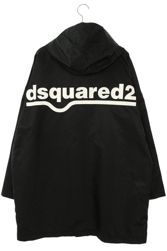 DSQUARED Back Logo Nylon Coat Black Size M