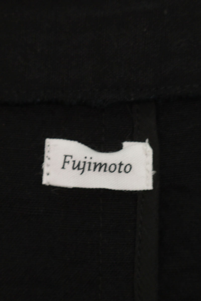 Fujimoto Faded Linen Silk Anorak Coat Black Size L