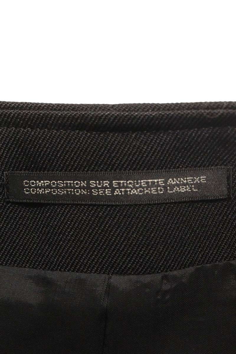 YOHJI YAMAMOTO POUR HOMME Wool Gabardine Coat Black Size 2