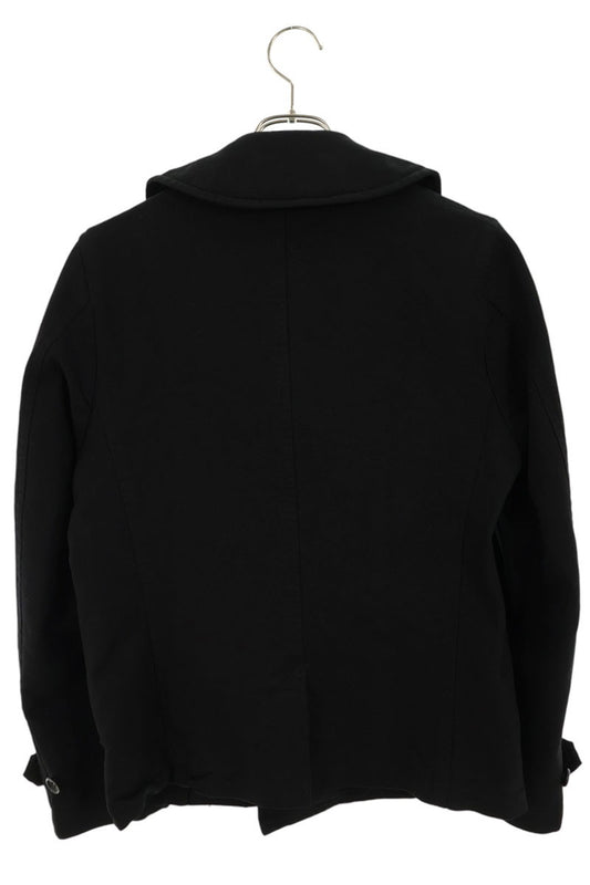 COMME des GARCONS HOMME Poly Shrink Pea Coat Black Size SS