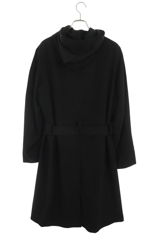 Yohji Yamamoto Black Gabardine Hooded Coat Size 1