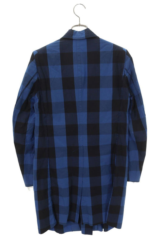 TAKAHIROMIYASHITA TheSoloIst Ombre Plaid Coat Blue Size 44