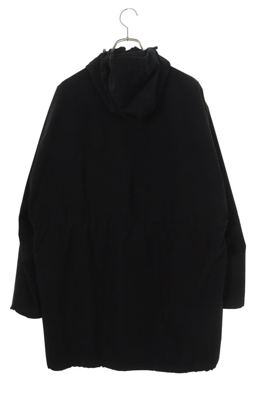 BOTTEGA VENETA Hooded Nylon Long Coat Black Size XS