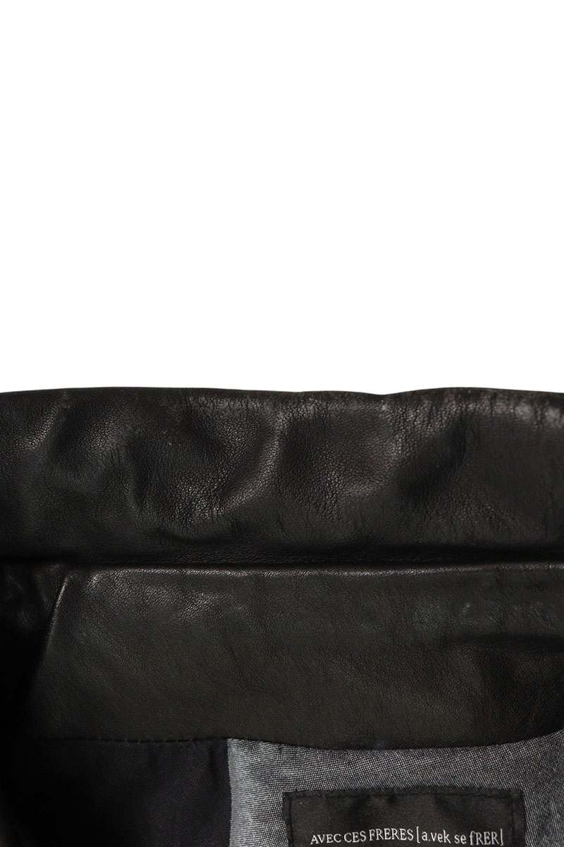 ARTCOMESFIRST Double Rider Leather Jacket Black Size 38