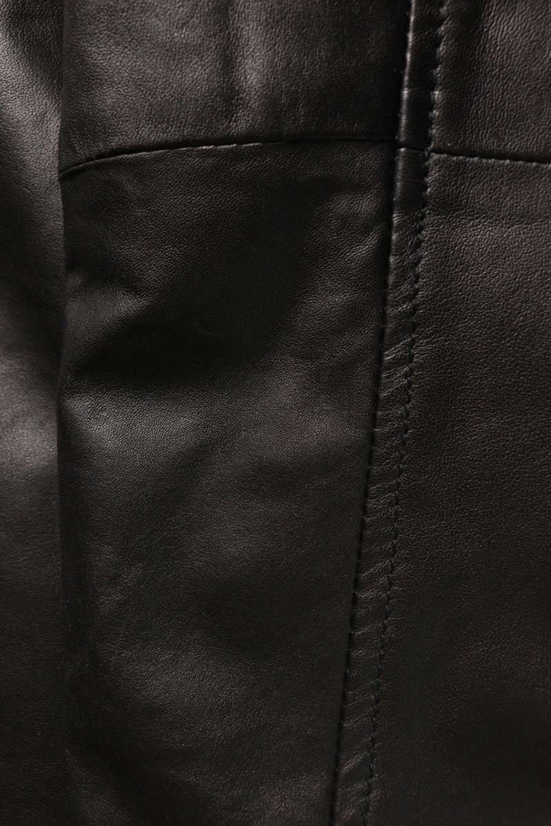 AKM Lamb Leather Jacket Black Size XL