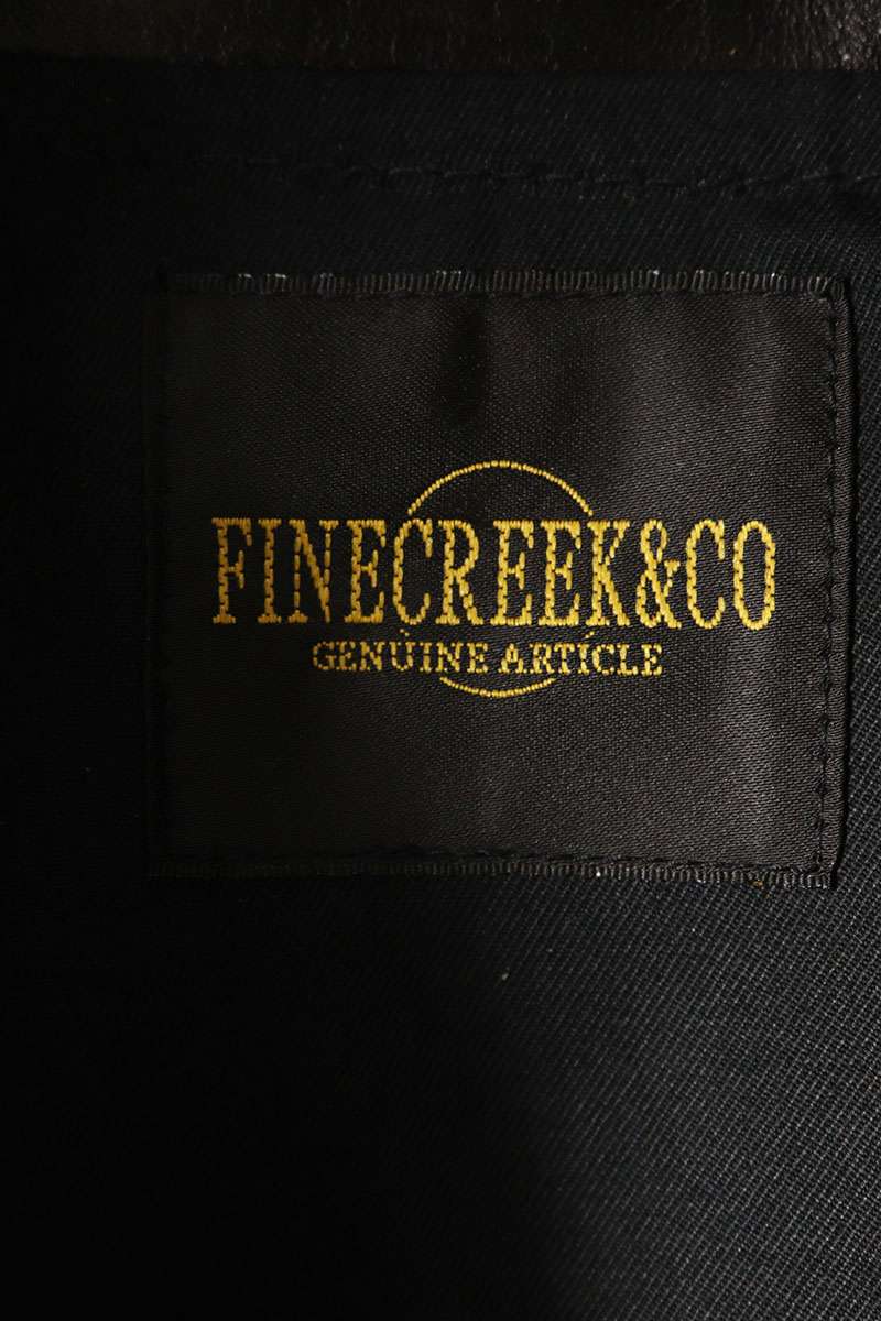 FINE CREEK&CO Horsehide Leather Jacket Black Size XS