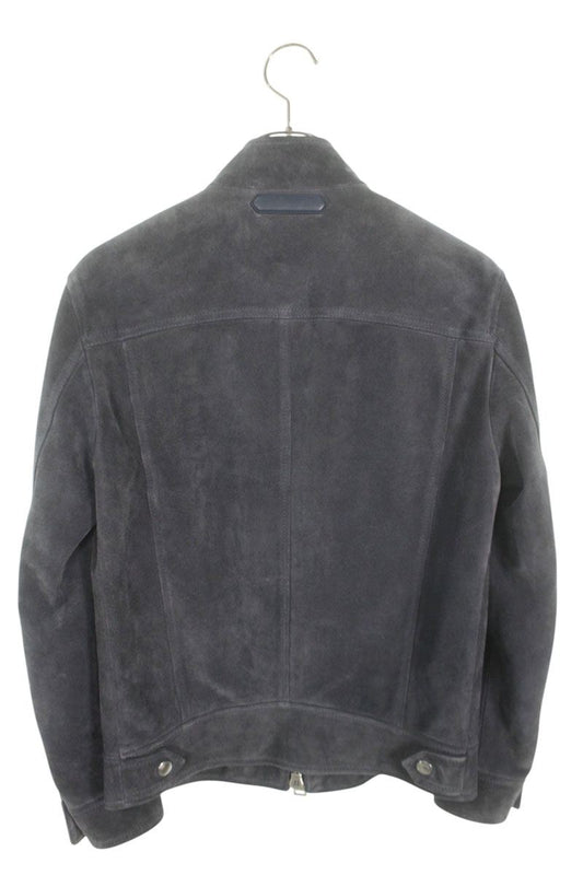 TOMFORD Cowhide Suede Single Rider Jacket Gray Size S