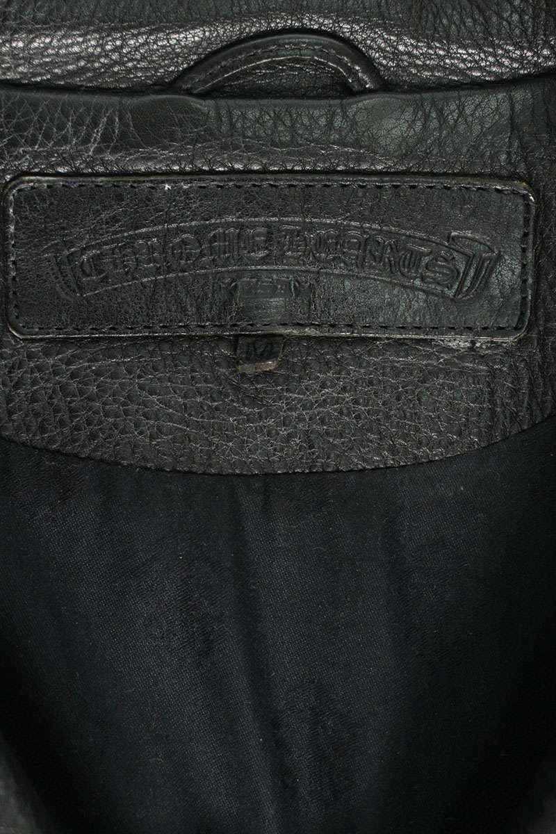 Chrome Hearts JJ DEAN Dagger Zip Riders Leather Jkt Size M