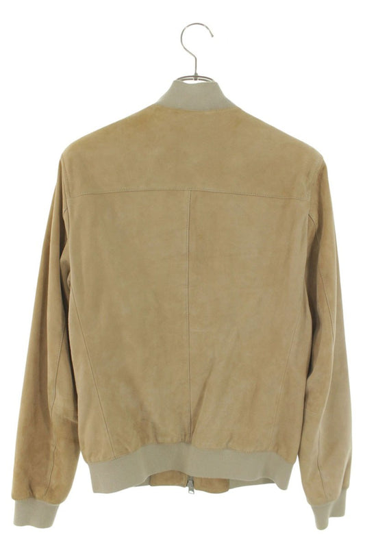 All Saints KEMBLE BOMBER Suede Zip Jacket Beige Size XS