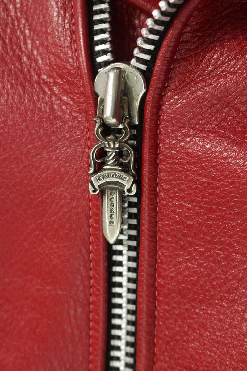 Chrome Hearts BASIC MOTO DSMG Cross Ball Dagger Zip Size S