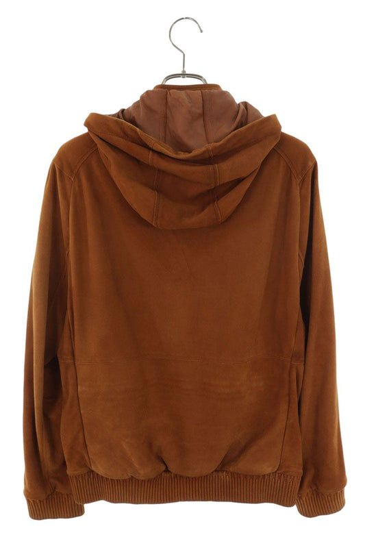 Berluti Brown Patina Suede Packable Hoodie Jacket Size A50