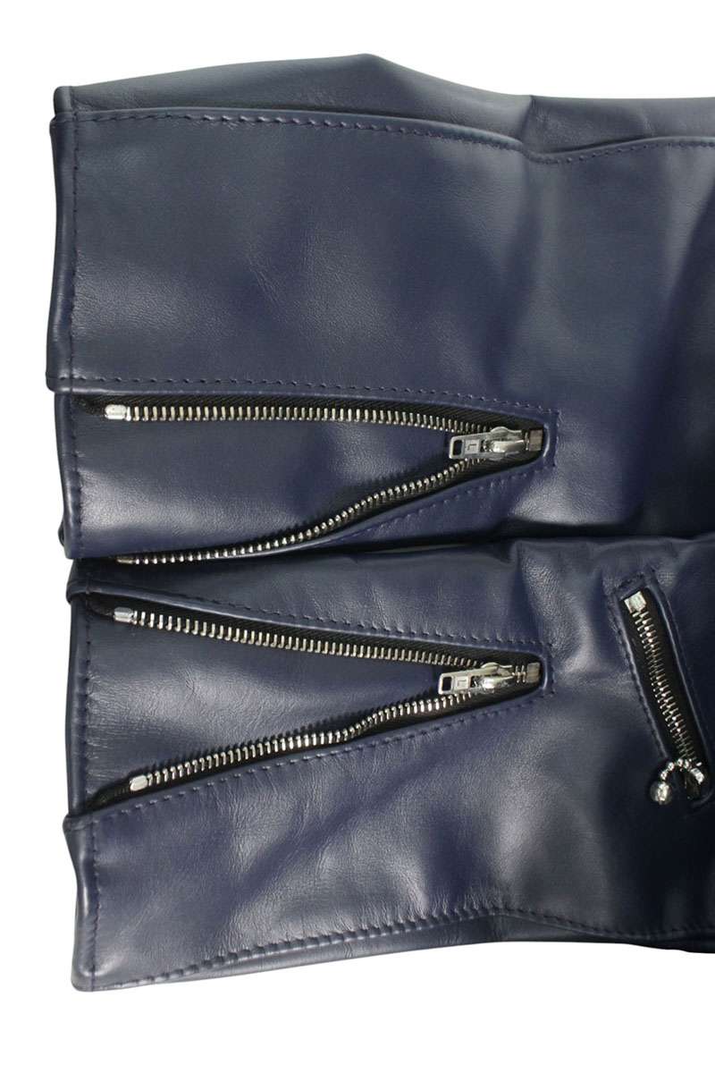 Lewis Leathers 402T Navy Red Horsehide Rider Jacket Size XS