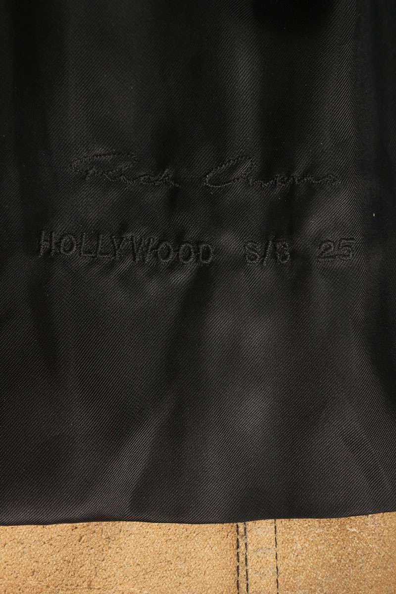 Rick Owens V SAFETY Cowhide V-Neck Leather Jacket Size 50