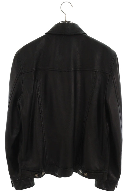 SAINT LAURENT PARIS Lambskin Leather Trucker Jacket Size XL