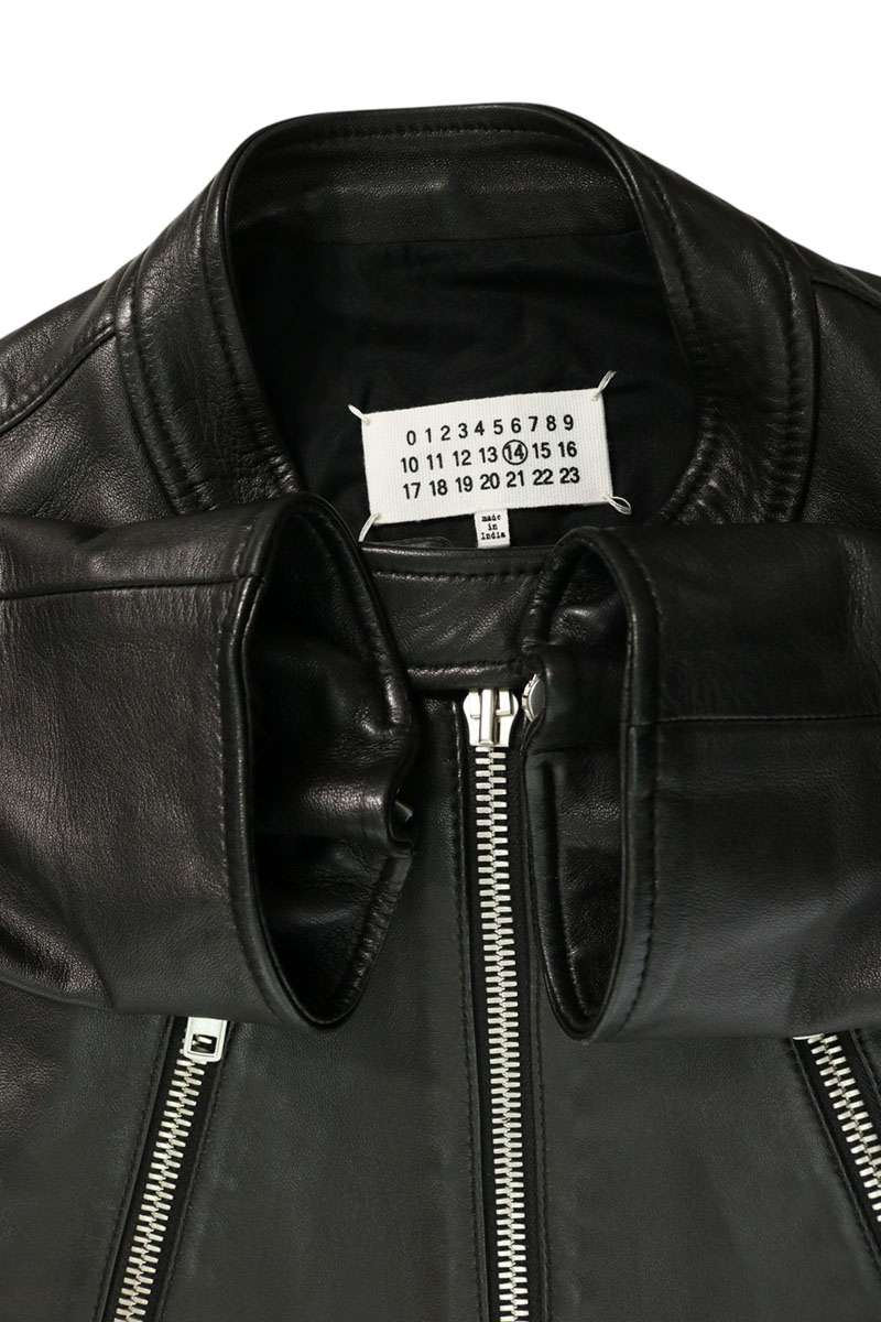 Maison Margiela Hachi-no-ji Rider Leather Jacket Size 48