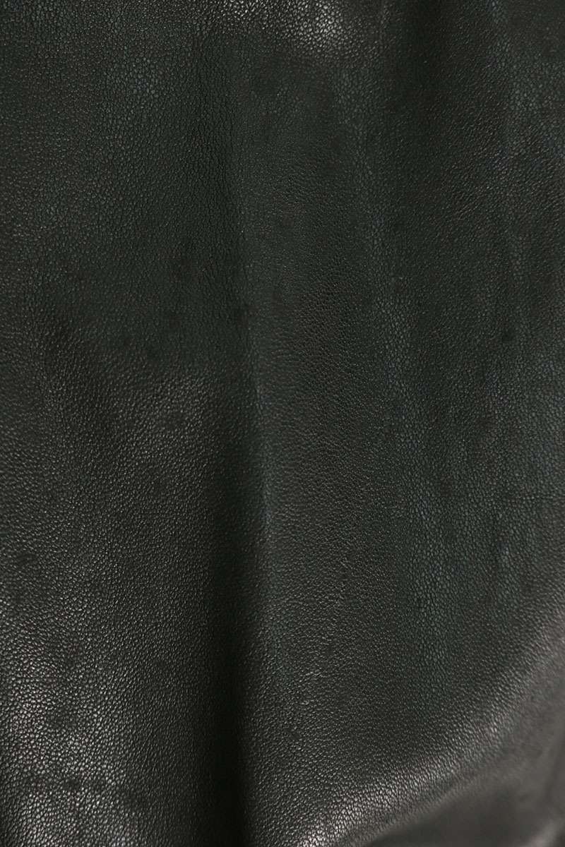 All Saints Snap Button Lambskin Leather Jacket Black Size S