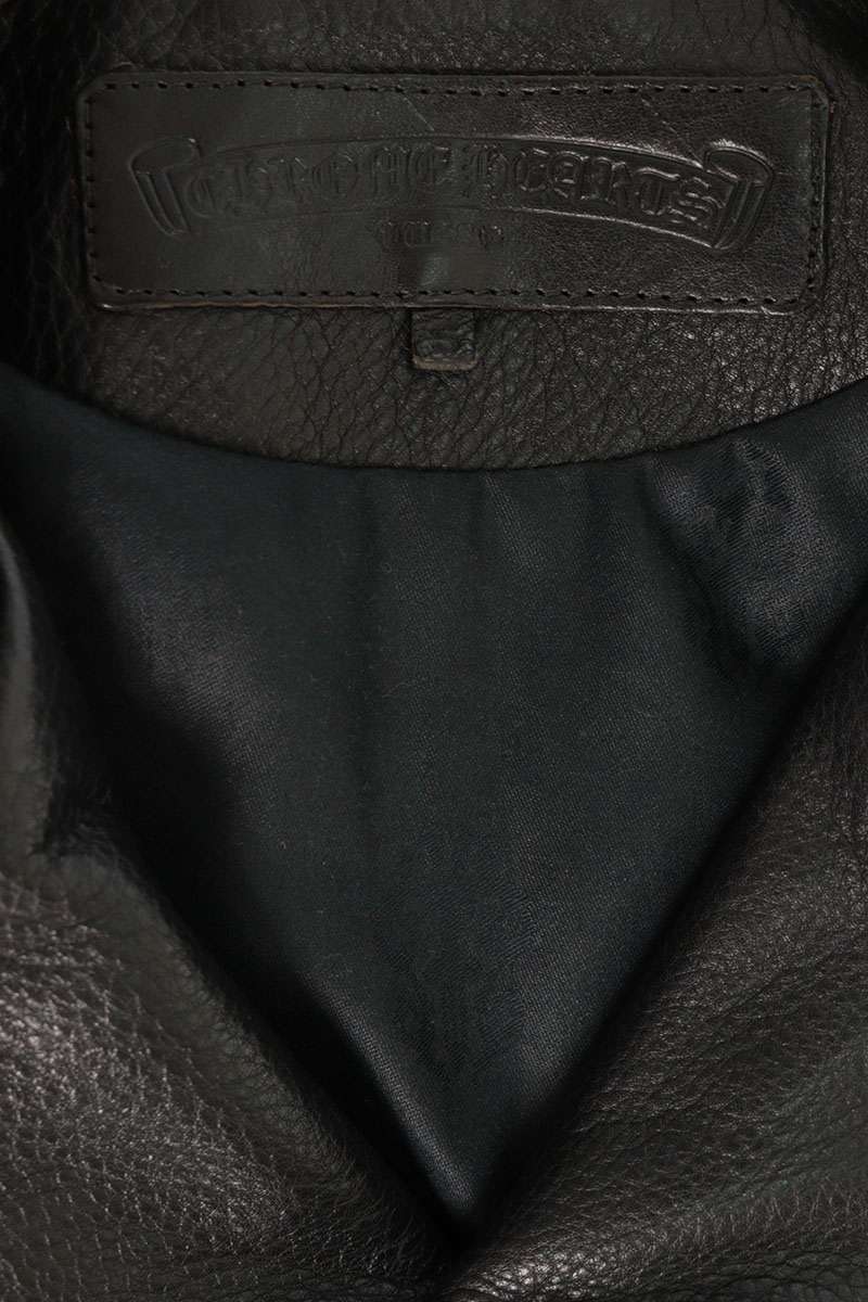 Chrome Hearts JJ Dean Dagger Zip Leather Jacket Size S