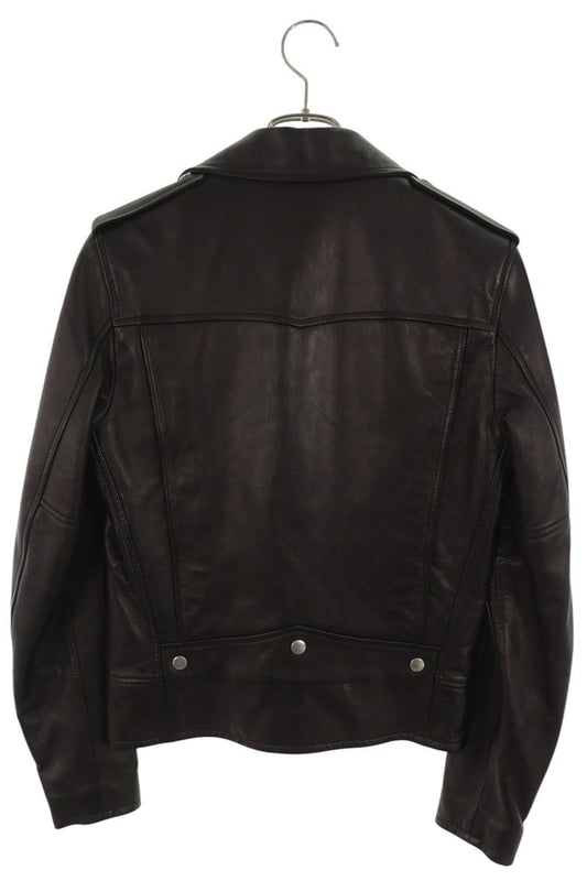 SAINT LAURENT PARIS Classic Motorcycle Jacket Black Size 42