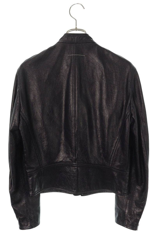 MM6 20SS Dark Navy Hachinoji Riders Leather Jacket Size 38