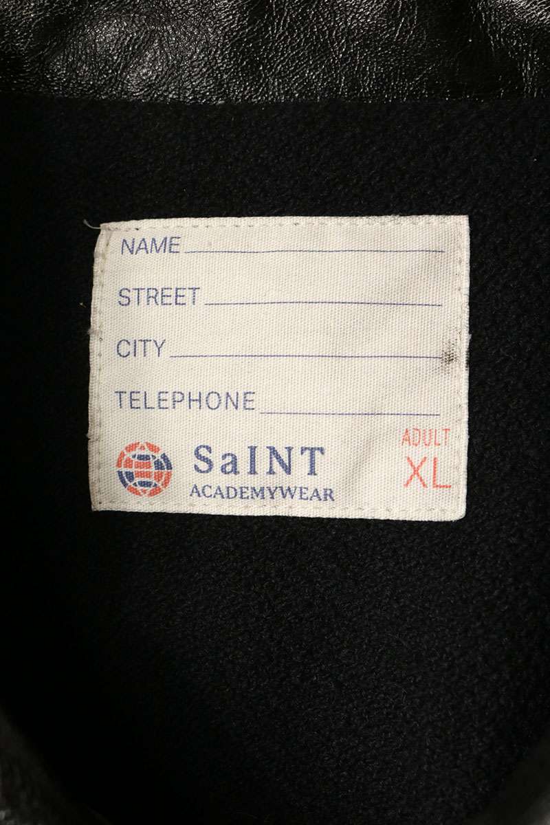 SAINT MICHAEL Horse Leather Distressed Jacket Black Size XL