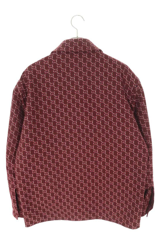 GUCCI 25SS GG Monogram Zip Up Blouson Bordeaux Size 48