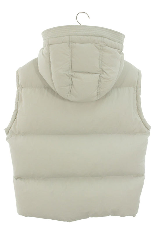 DIESEL Off White Padded Oversized Nylon Vest Blouson Size M