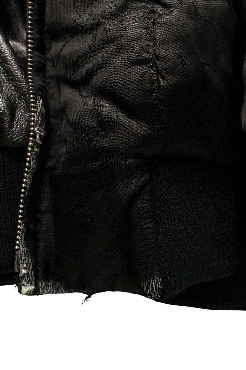 LUU DAN Leather Blouson Black Size 48