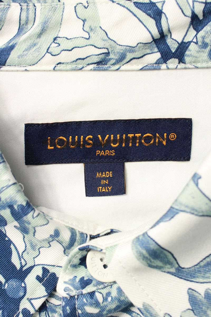 LOUISVUITTON LV Logo Printed Cotton Blouson White Size XL
