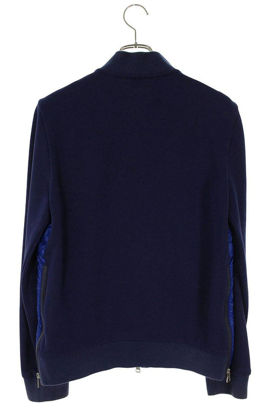 MONCLER Maglia Cardigan Down Panel Blouson Navy Blue Size S