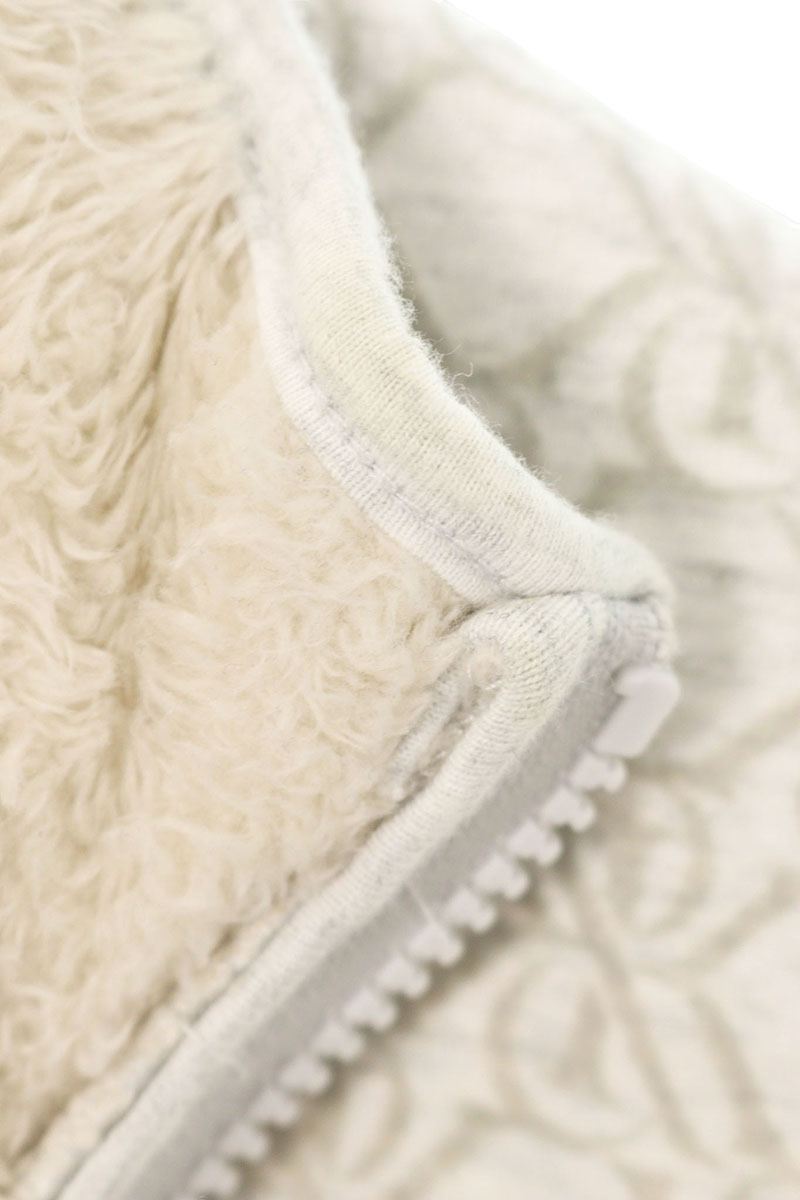KITH Bonded Fleece Wyona Full Zip Bone Pattern Size M