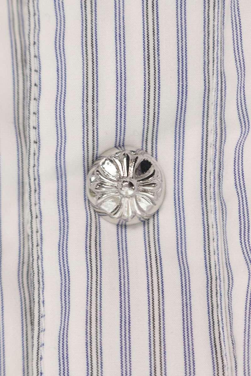 Chrome Hearts Cross Button Stripe Down Jacket Size M