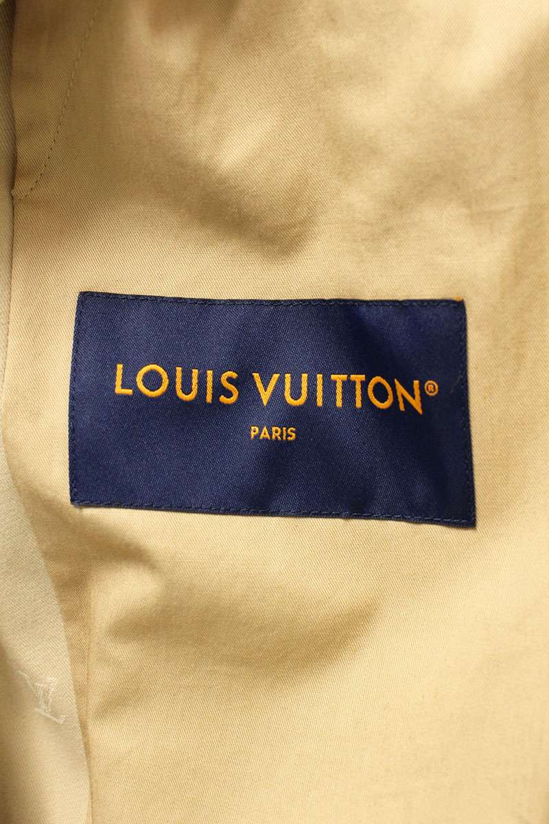 LOUISVUITTON LV Monogram Zip-Up Work Jacket Beige Size M