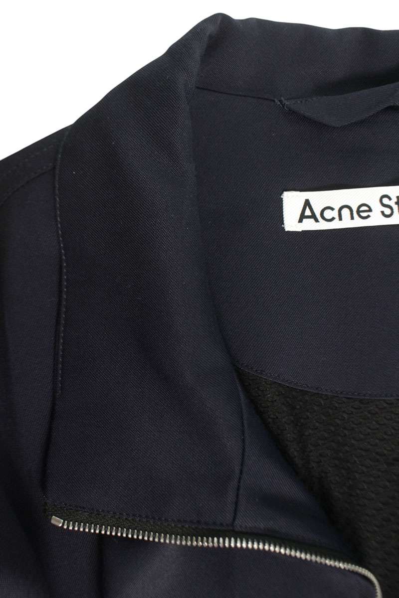 ACNE STUDIOS Back Logo Rayon Zip Jacket Navy Size S
