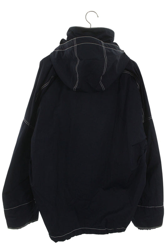 BOTTEGA VENETA Tech Nylon Hooded Zip Blouson Navy Size M