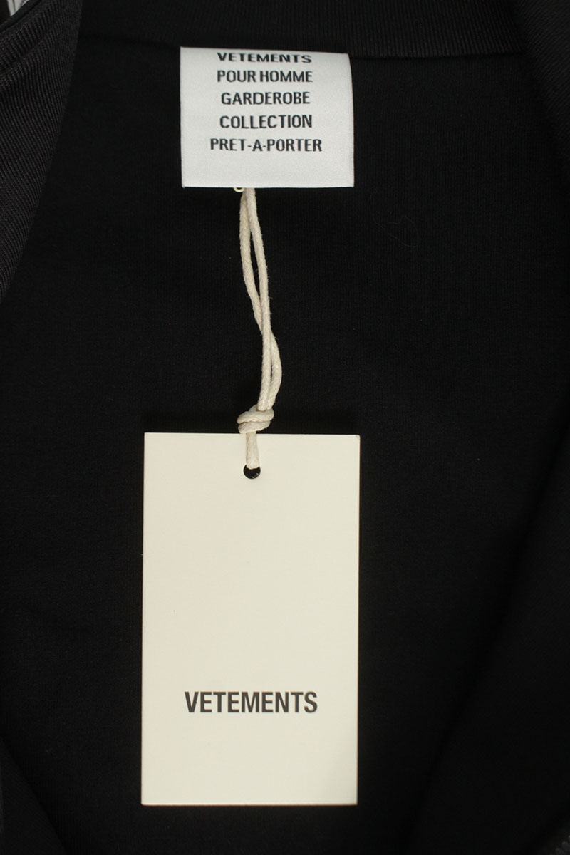 VETEMENTS 26SS Biker Cross Tape Track Blouson Black Size S