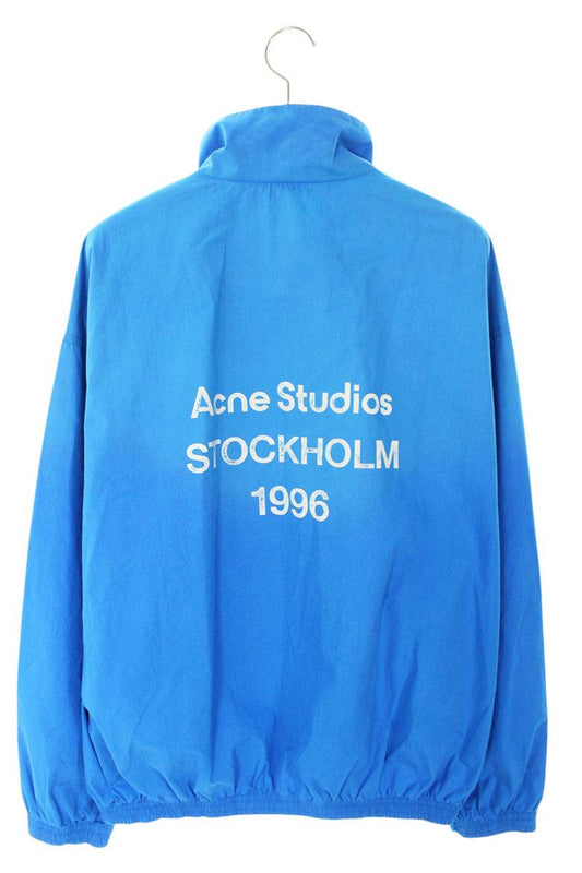 ACNE STUDIOS 26SS Blue Cotton Logo Zip Blouson Size S