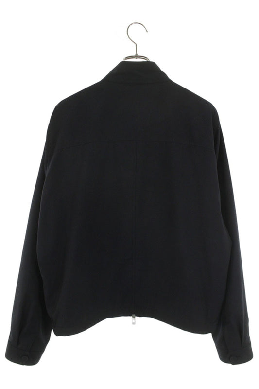DIOR Stand Collar Double Zip Wool Jacket Navy Size L