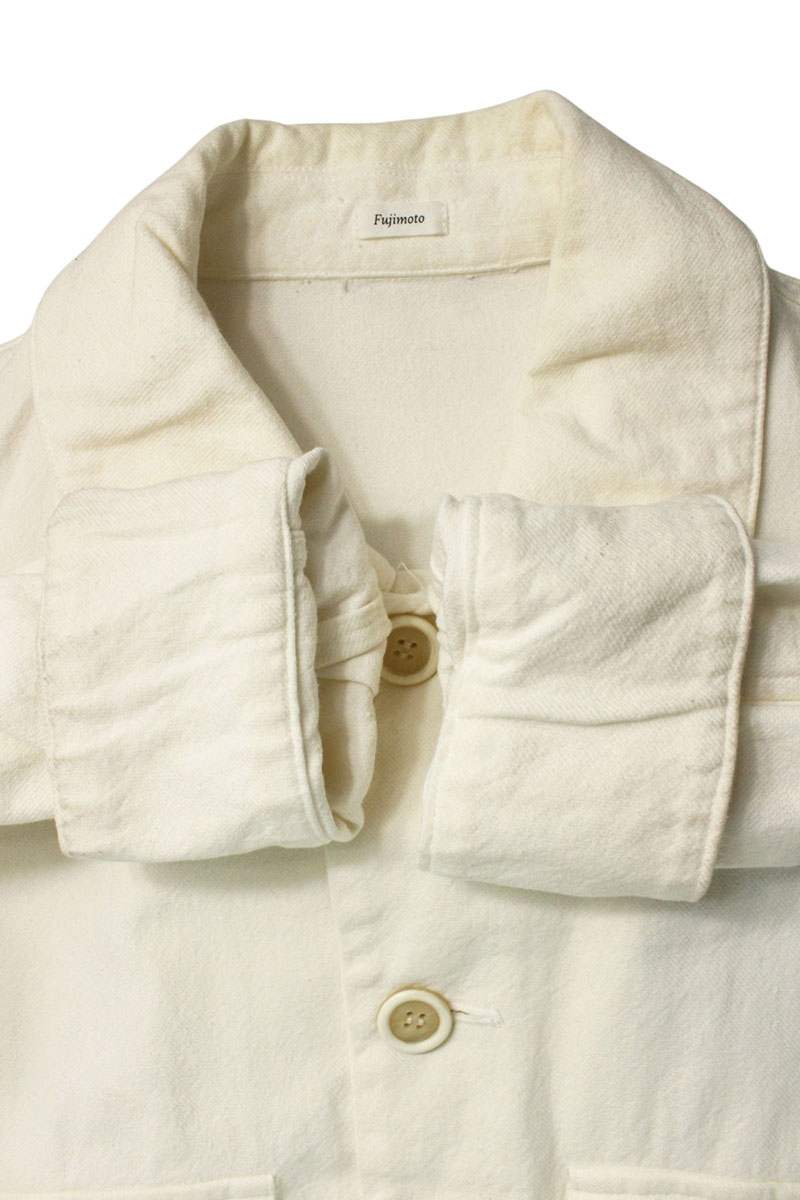 Fujimoto 23SS Front Pocket Trucker Jacket White Size L