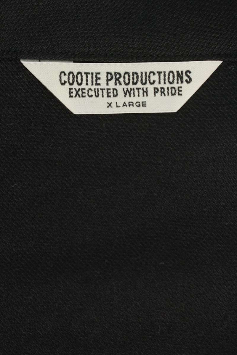 COOTIE Black Poly Wool Zip Blouson Size XL