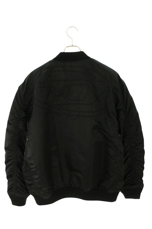 DIESEL Black Nylon D Logo Reversible Bomber Size M